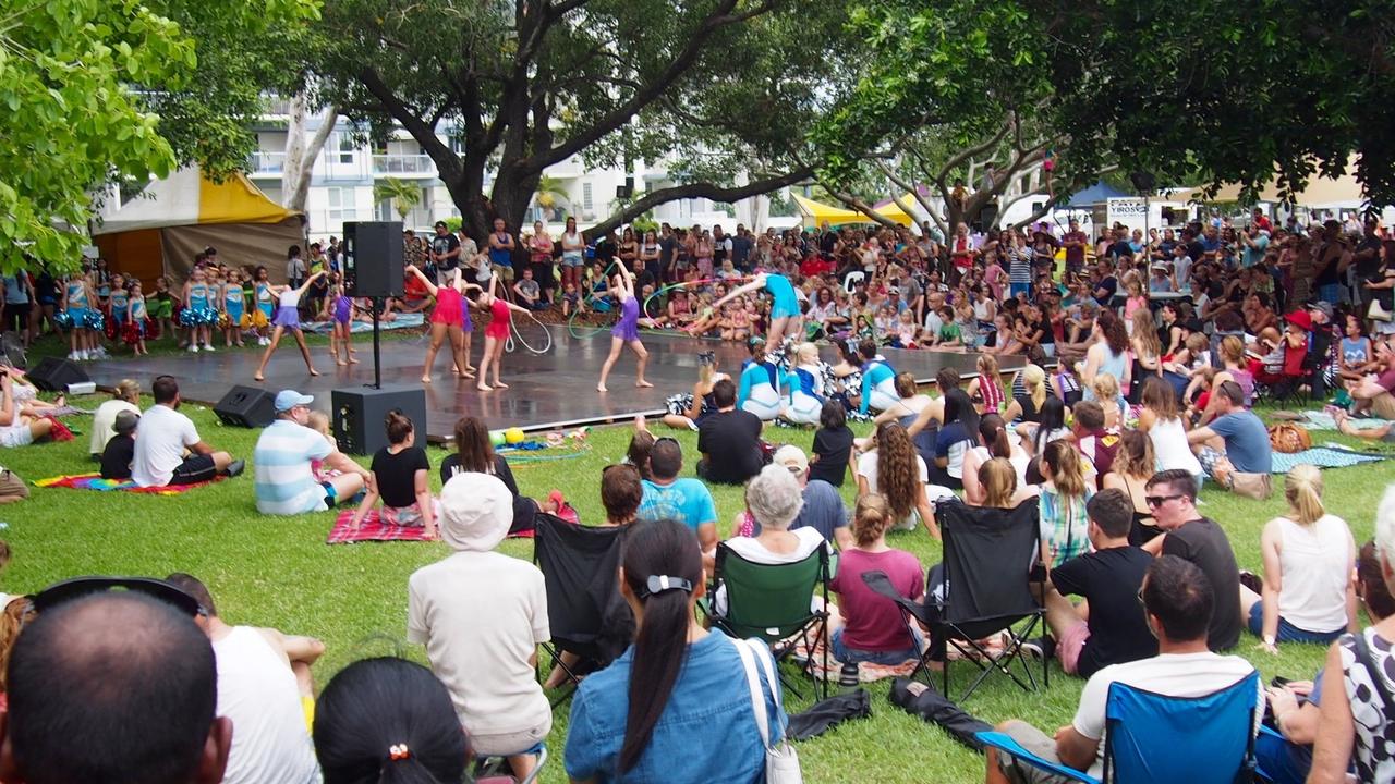 Crowds enjoy the popular Nightcliff Seabreeze Festival.