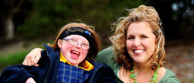  Every Australian Counts director Kirsten Deane with her daughter Sophie who has just been approved for an NDIS package. 