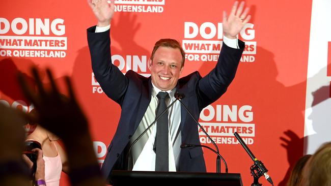 Premier Steven Miles arrives at Murrumba Downs Tavern.  Picture: John Gass