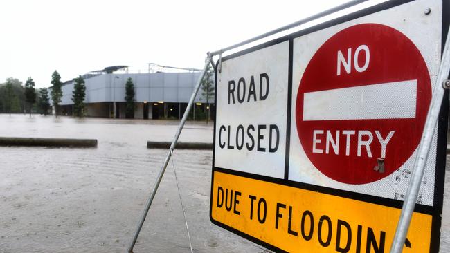 Flooding at Robina Hospital.