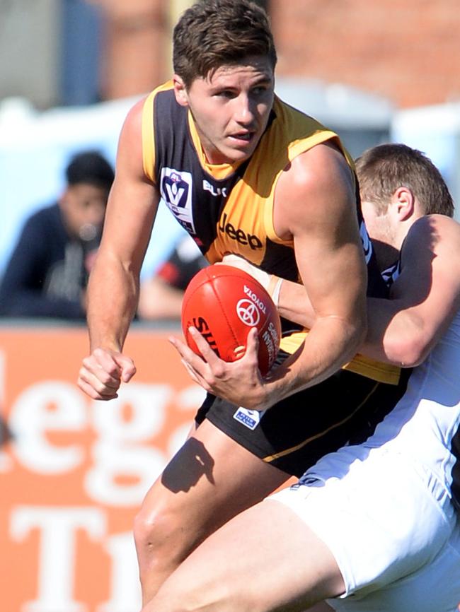 Former Richmond midfielder Matt McDonough has joined Lockleys and booted three goals for the Demons on Saturday. Picture: Kylie Else