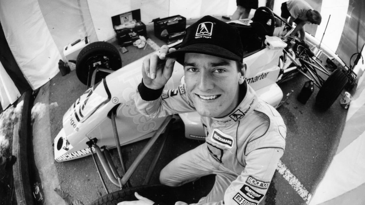 Formula Ford racing driver Mark Webber when he was 18, at the Australian Grand Prix in Adelaide, 1995.