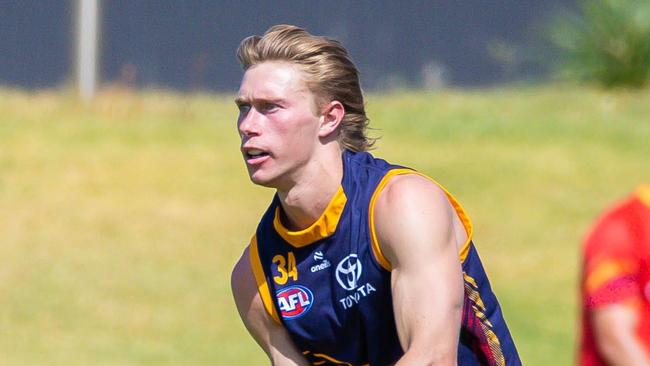 Sid Draper during the Crows' pre-season training session at West Lakes on December 2.  Picture: Adelaide FC/Zac Standish