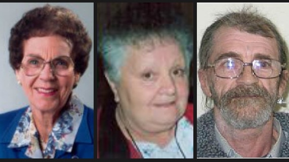 The murders of Beverley Hanley, Phyllis Harrison and Stephen Newton are now believed to be linked. Pictures: Supplied