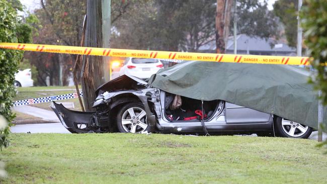 A P-plater was jailed for this crash where one person died at Blacktown. He had consumed a mix of MDMA, Xanax without a prescription and possibly cannabis. Picture: Steve Tyson/TNV