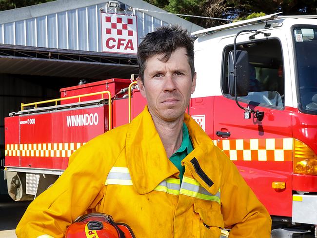 Captain of the Winnindoo Fire Brigade Ton Van Dijk.Situated between Rosedale and Heyfield, they were successful in winning funding for a new fire station in the 2020 Budget and yet volunteers have been told it will be late 2025 before the station is built. Picture: Ian Currie