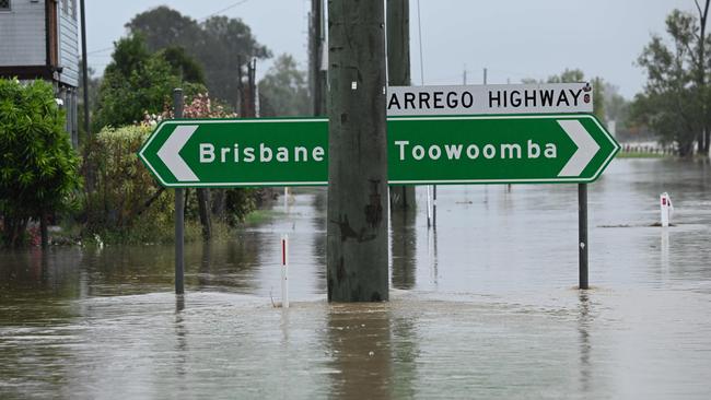 Brisbane flooding has forced the Lions south to Sydney. Picture: Lyndon Mechielsen/Courier Mail