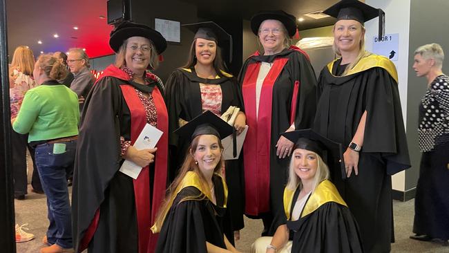 UniSC graduates celebrate at the Brolga Theatre in Maryborough, Qld.