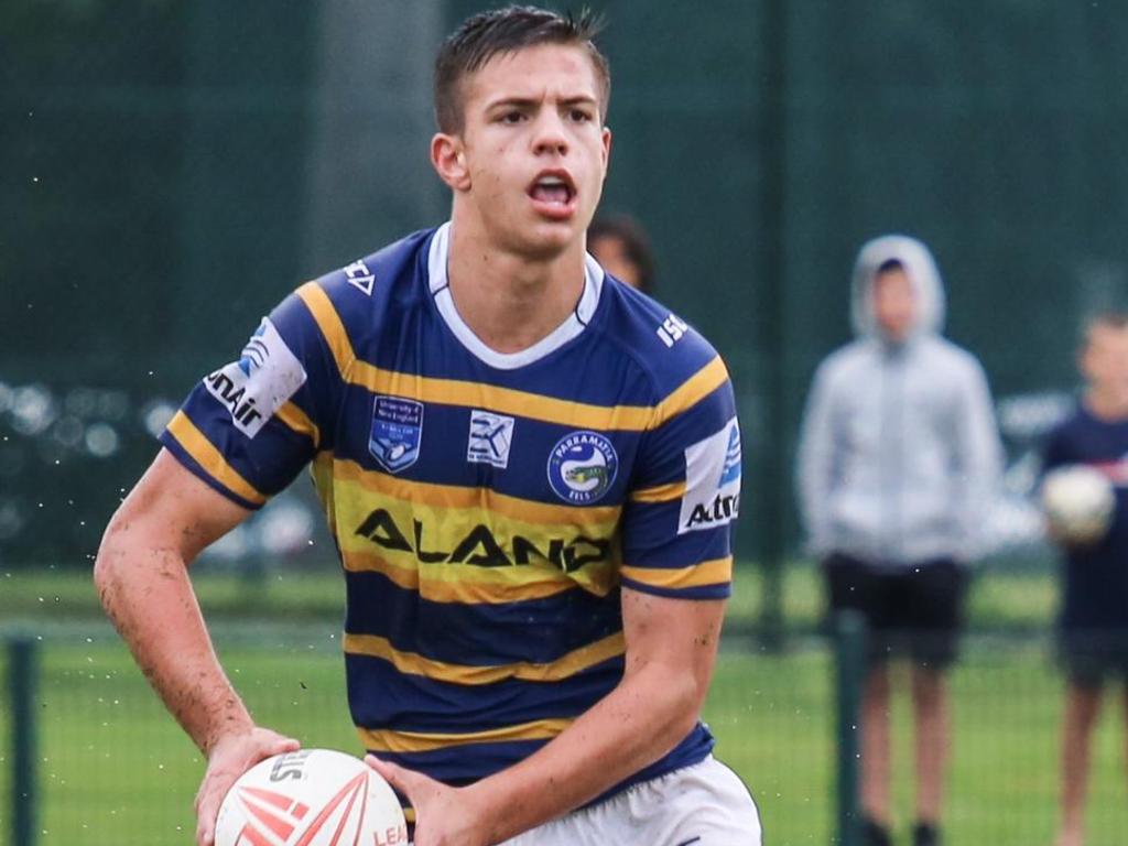 Samuel Loizou competing for the Parramatta Eels SG Ball squad.