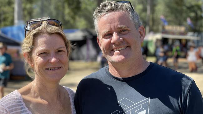 Nadine and Clinton Rocksmith enjoy day one of the 2024 Gympie Muster, at the Amamoor State Forest on August 22, 2024.