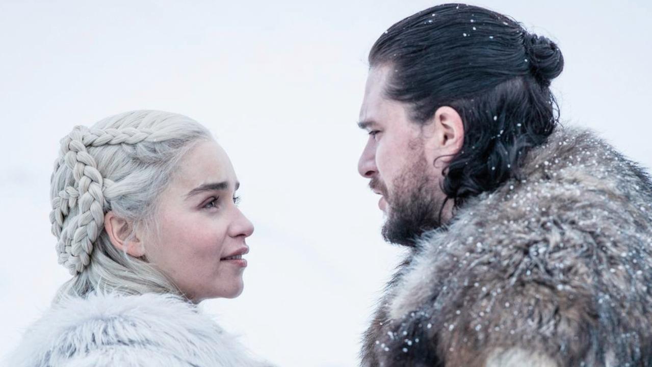 Emilia Clarke and Jon Snow in the original series. Picture: HBO