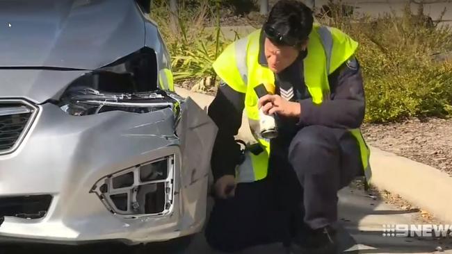 Forensic Crash Unit investigate the death of a six-year-girl in a car park at Nambour. Picture: Channel 9