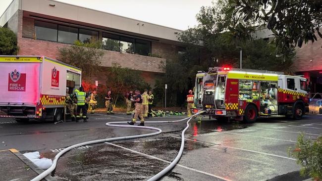 Fire has damaged part of the Lake Macquarie council chambers at Speers Point on November 27, 2024. Picture: Lake Macquarie City Council.