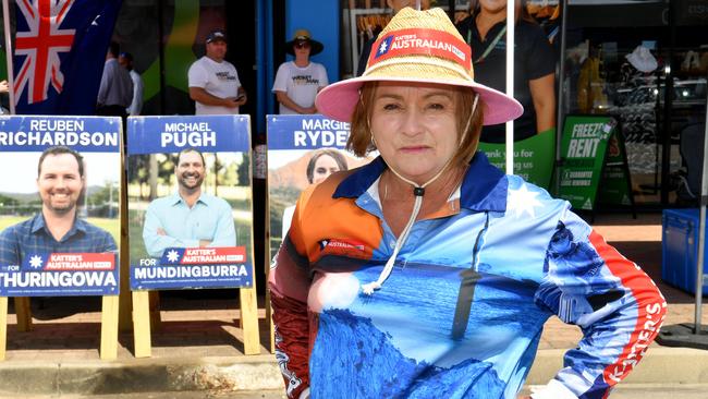 Townsville KAP candidate Margie Ryder at the West End pre-polling centre. Picture: Evan Morgan