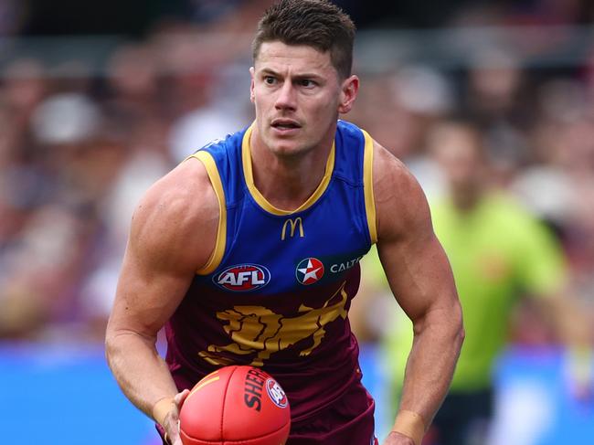 BRISBANE, AUSTRALIA - APRIL 29: Dayne Zorko of the Lions during the round seven AFL match between Brisbane Lions and Fremantle Dockers at The Gabba, on April 29, 2023, in Brisbane, Australia. (Photo by Chris Hyde/AFL Photos/via Getty Images )