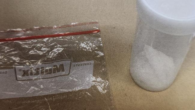 Some of the methamphetamine found. Photo: Courts SA