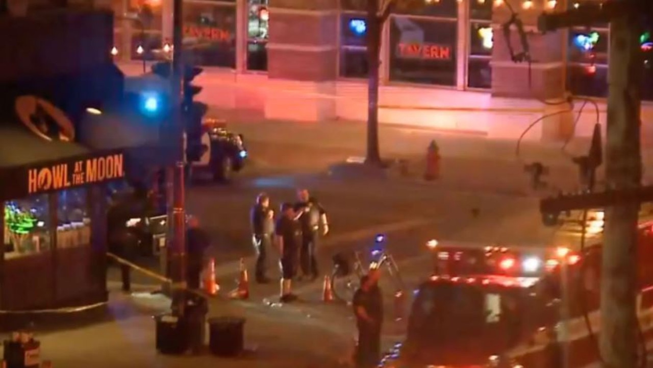 The shooting happened outside the NBA game.