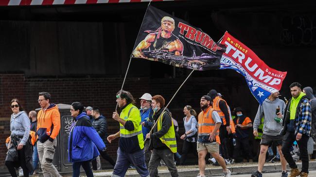 Former opposition leader Bill Shorten labelled the protesters “hard-right man-baby Nazis”