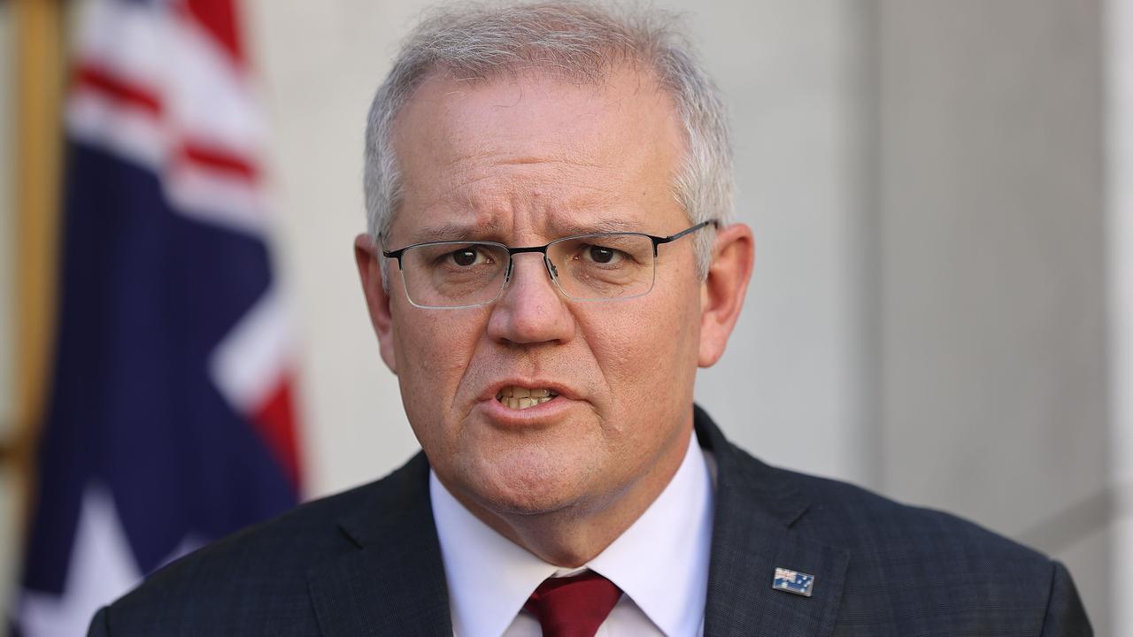 Prime Minister Scott Morrison announced the new Pfizer eligibility on Thursday. Picture: NCA NewsWire/Gary Ramage