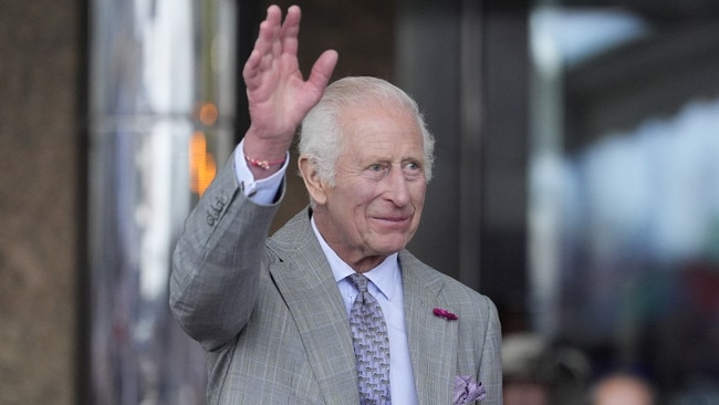 The King was spotted wearing a bracelet too. Picture: Andrew Matthews/PA/The Times