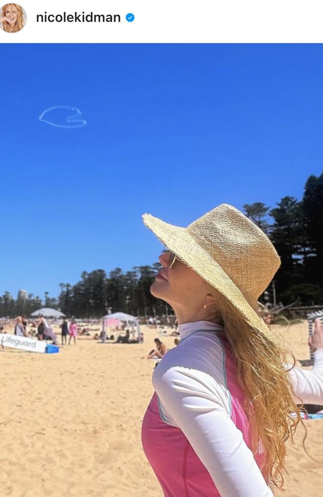 The actress posed on the beach on New Year’s Eve. Picture: Instagram