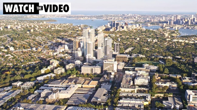 A fly over of Royal North Shore Hospital's redevelopment