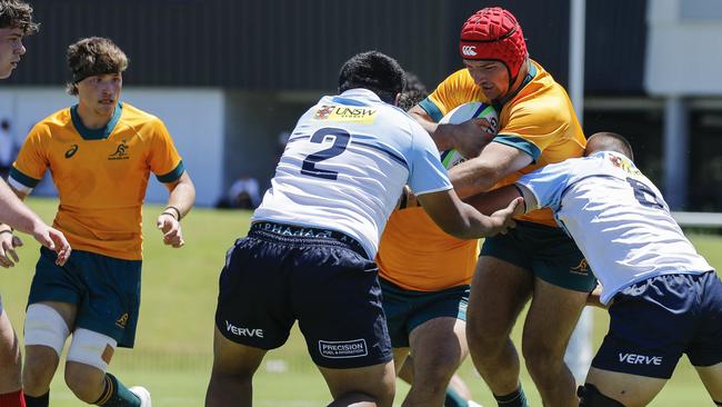 Action from the Australian U16s v NSW Waratahs U17s match