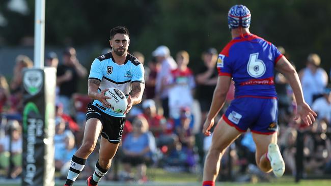 Shaun Johnson had a solid game for the Sharks in their final trial. Picture: Getty