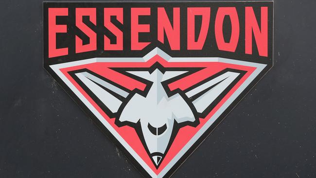 The Essendon Bombers logo is seen outside the locked out Essendon Football Club at Tullarmarine on January 12, 2016 in Melbourne, Australia. (Photo by Michael Dodge/Getty Images)