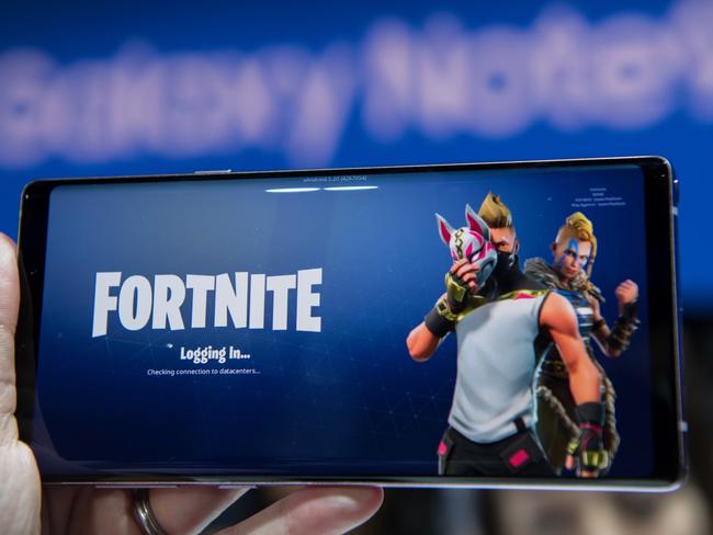 Samsung has partnered with gaming phenomenon Fortnite to provide exclusive content to its Galaxy Note 9 buyers. Picture: Jennifer Dudley-Nicholson