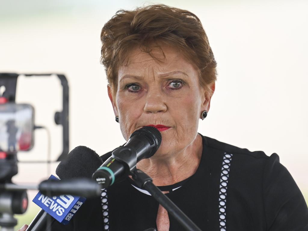 One Nation leader Pauline Hanson.