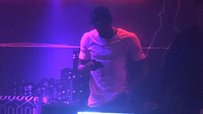 Usain Bolt in Surfers Paradise nightclub Sin City in the early hours of the morning during the 2018 Commonwealth Games. Picture: Nigel Hallett