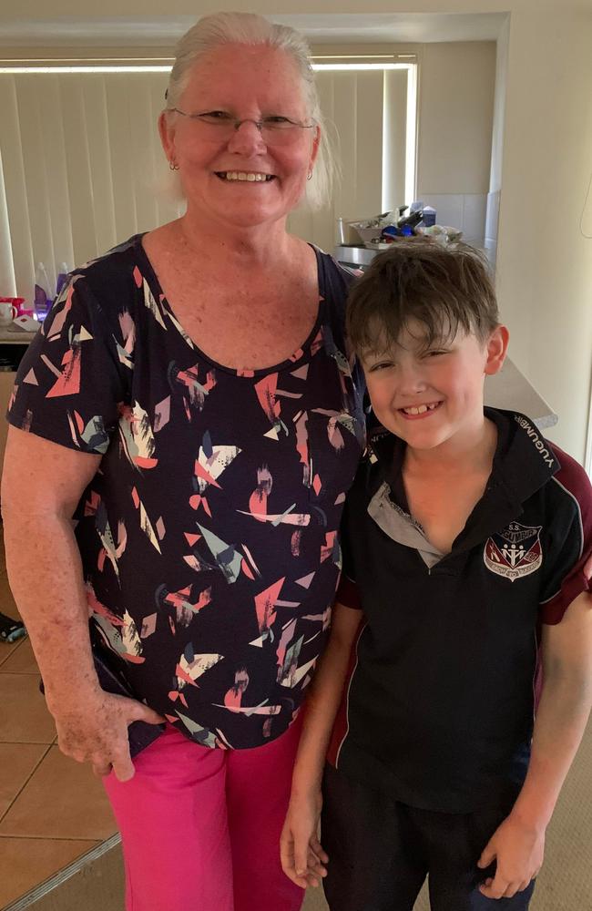 Karen Malcolm and her grandson Jason. Picture: Contributed