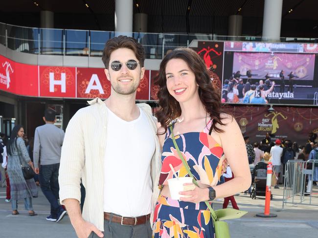 John and Kate at the Melbourne Diwali Festival held at Marvel Stadium Picture: Brendan Beckett