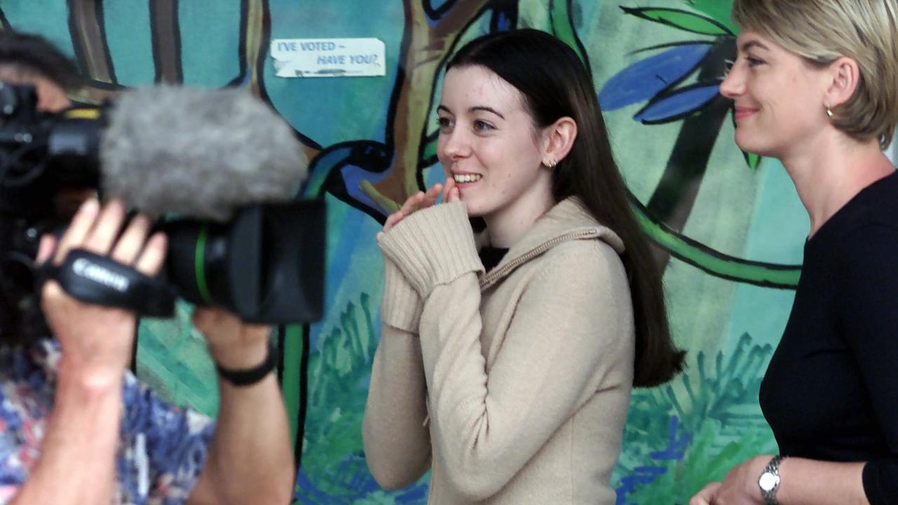 Natasha Ann Ryan with 60 Minutes journalist Tara Brown in Rockhampton on April 18, 2003.