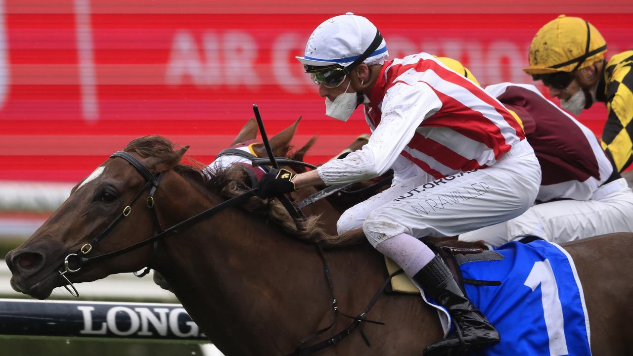 Four Moves Ahead wins the Tea Rose Stakes. Photo: Mark Evans–Getty Images