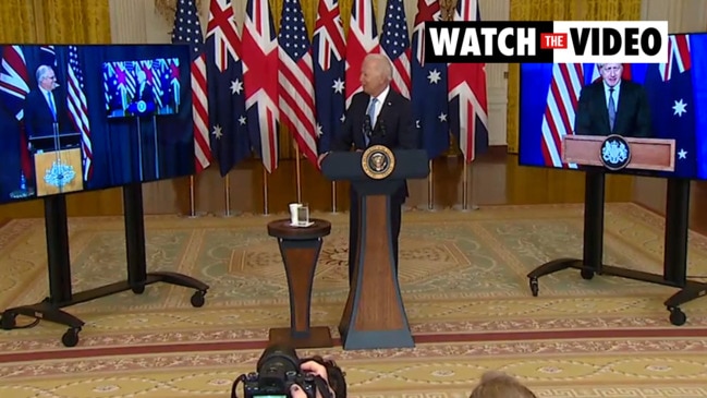 Awkward moment Biden forgets Scott Morrison’s name in historic announcement