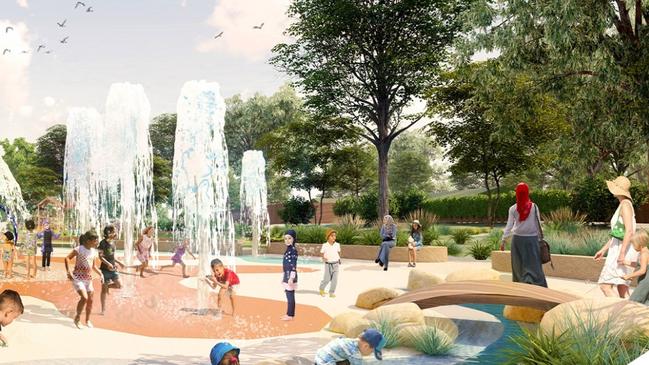 Design concept images of a splash park planned for Greenacre.