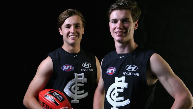 Carlton took Lochie O’Brien and Paddy Dow at Friday’s draft. Picture: Getty Images