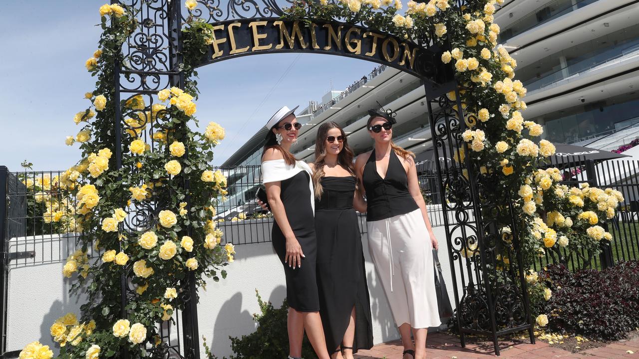 About 16,000 roses are in full bloom for the 2024 Penfolds Victoria Derby day races at Flemington Racecourse. Picture: NewsWire/ David Crosling