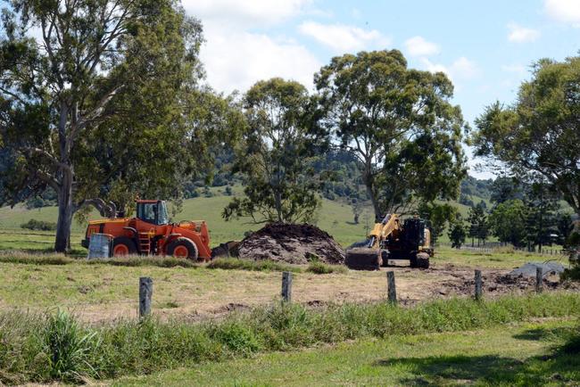 Excavation in North Lismore, on Dunoon Road near the showground. Photo Cathy Adams / The Northern Star. Picture: Cathy Adams