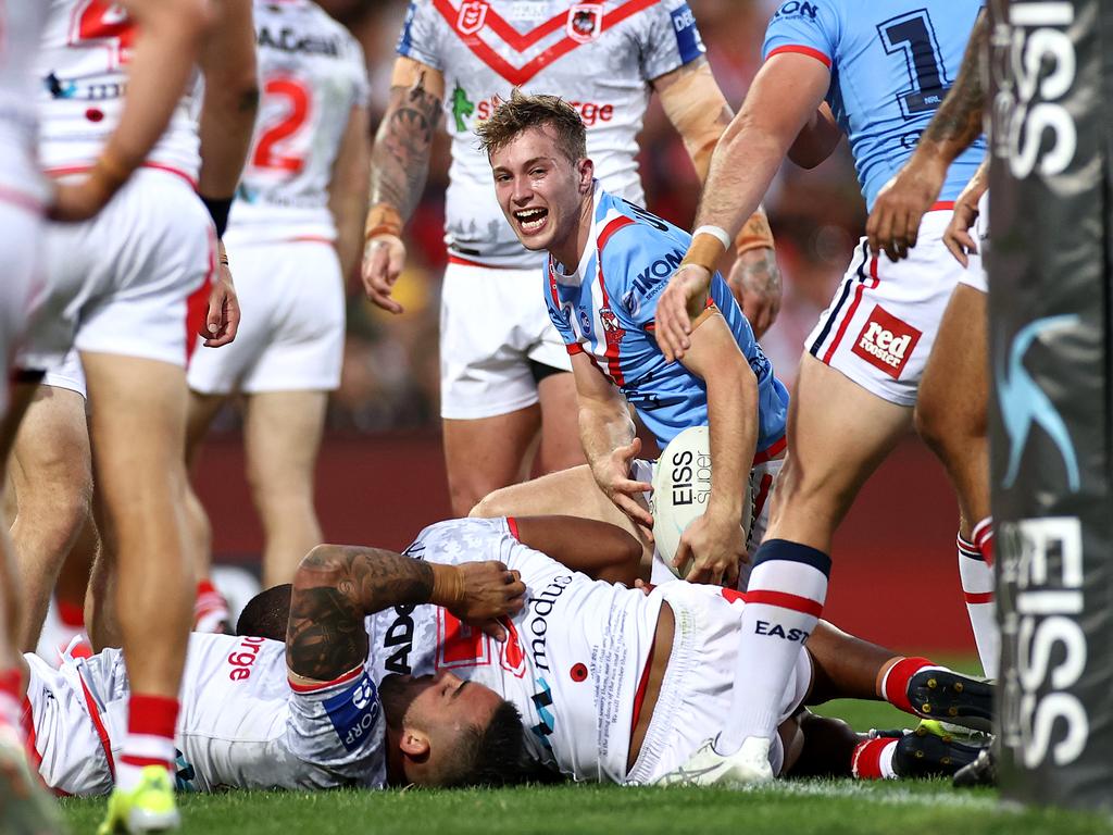 Sydney Roosters rookie Sam Walker credits his NRL success to daily sessions with injured halfback Luke Keary. Photo: Cameron Spencer/Getty Images.