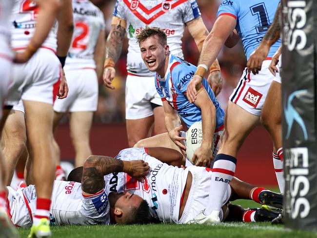 Sydney Roosters rookie Sam Walker credits his NRL success to daily sessions with injured halfback Luke Keary. Photo: Cameron Spencer/Getty Images.
