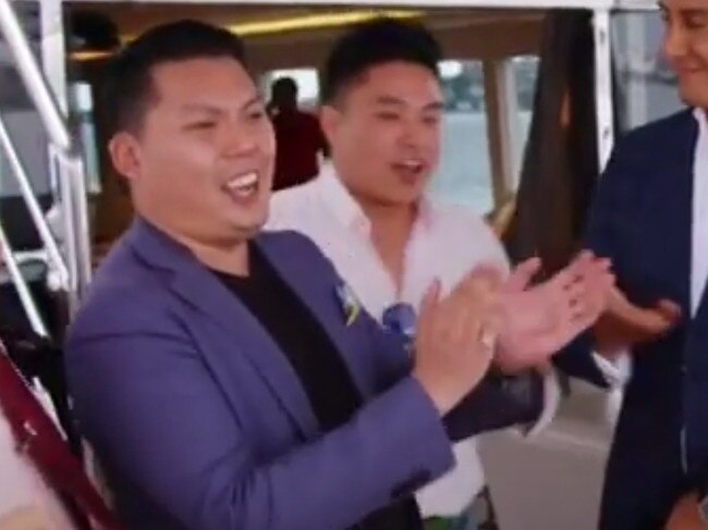 Adon Tse (left) in Sydney’s Crazy Rich Asians. Source: Channel 10