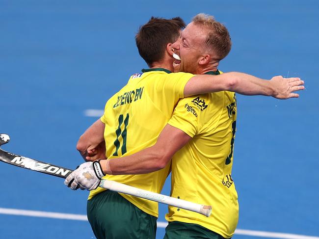 The Kookaburras won the Pro League after Germany knocked off the Netherlands in a shoot-out overnight. Picture: Alex Pantling/Getty Images