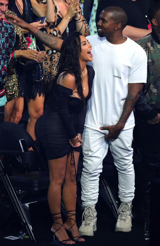 Kim Kardashian and Kanye West attend the 2016 MTV Music Video Awards at Madison Square Gareden on August 28, 2016 in New York City. Picture: Getty