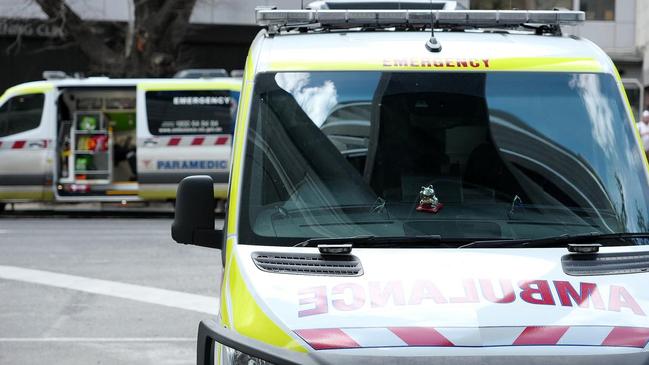 A man has been taken to hospital following a collision between a car and truck in Longwarry on Saturday morning. Picture: Supplied