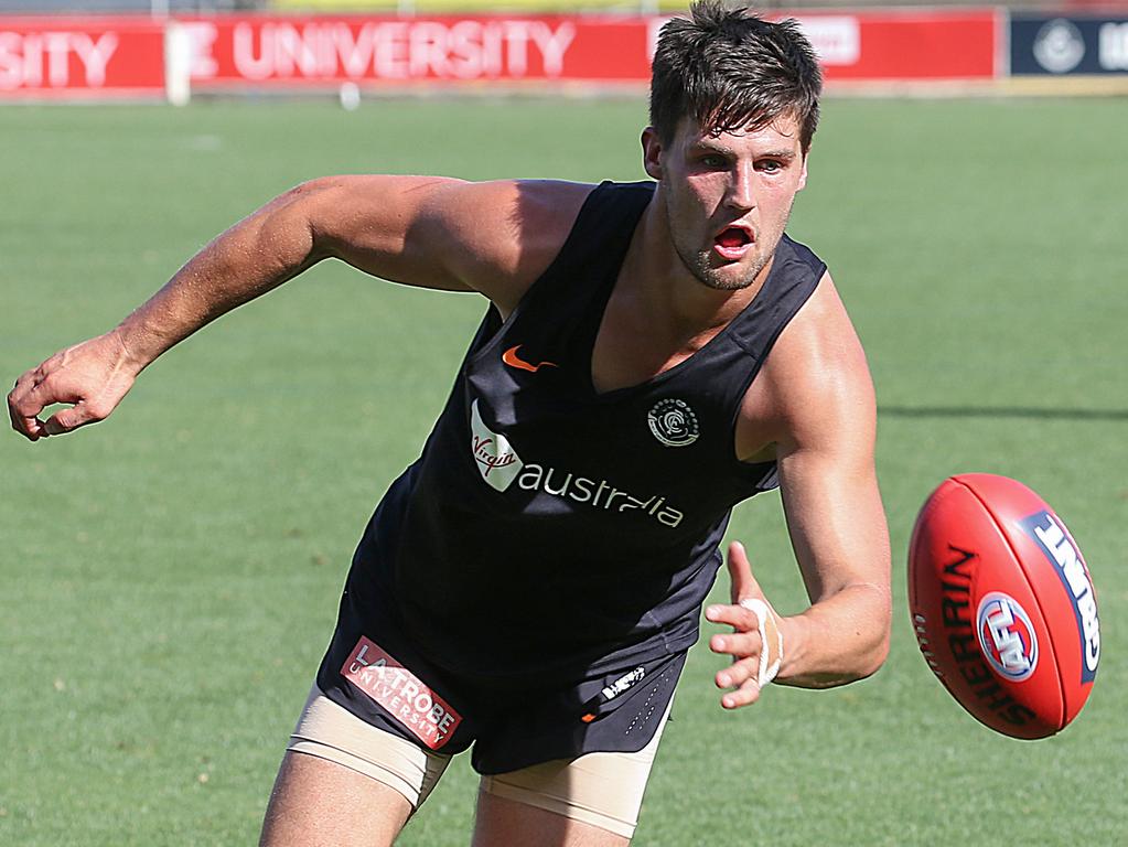 Former Swan Nic Newman at Carlton training. Picture: Ian Currie