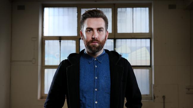 Pictured in Surry Hills is musician Josh Pyke who is about to release a new record, But For All Those Bleeding Hearts. Picture: Richard Dobson