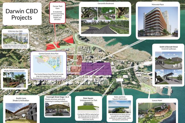 Darwin CBD Revitalising and planned developments. SUPPLIED 